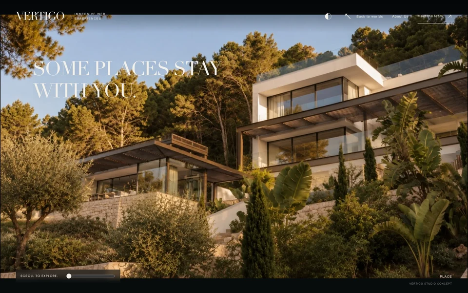 The same villa in the Vertigo web experience.