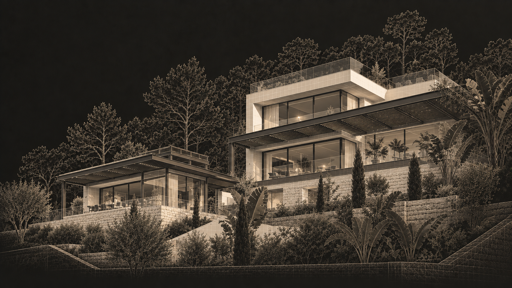 The property revealed as an architectural model